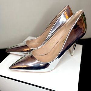 Silver Metallic Pumps | WOMENS EUR/size-42